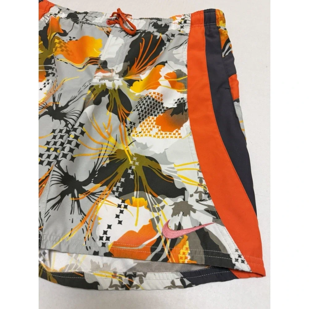 Nike swimwear swim‎ trunks shorts, orange grey unique pattern, men's medium
